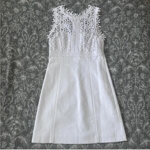 Lilly Pulitzer Breakers Shift Dress in Resort White | white lace mini dress
